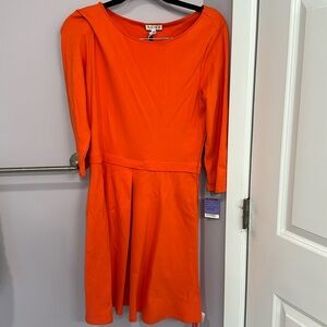 Reiss orange 3/4 sleeve dress size 10 new with tags